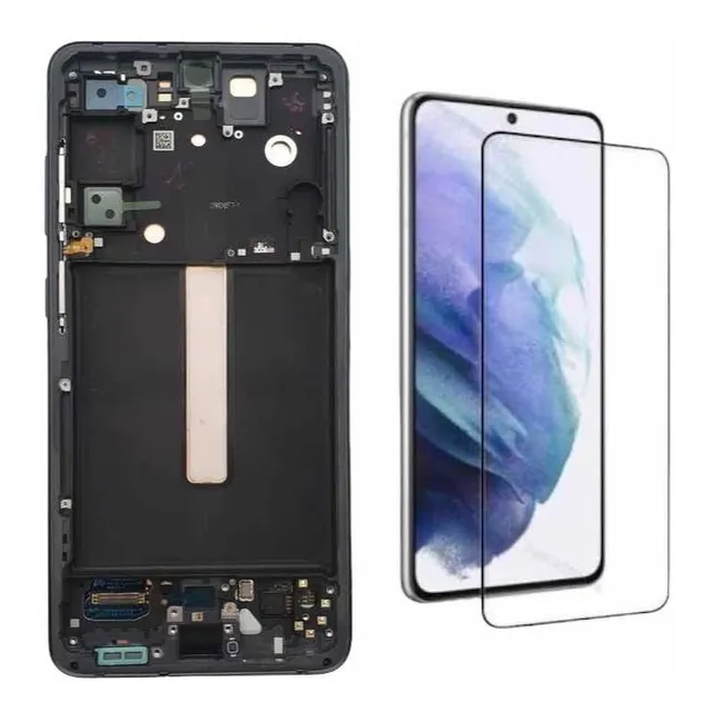 Tela Frontal Display Aro S21 Fe G990 Original Nacional Pel3d