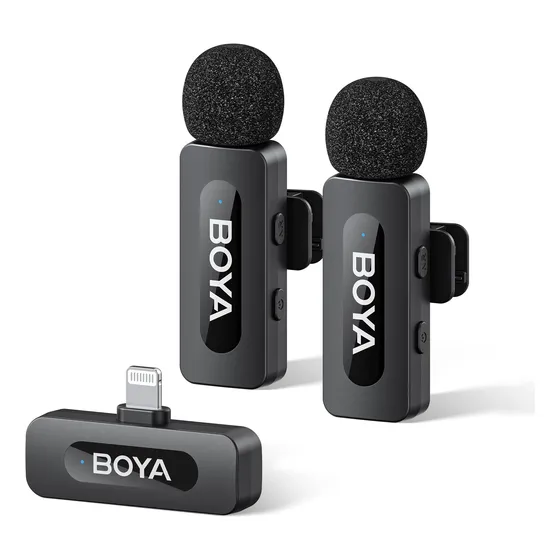 2 Micrófono Inalámbrico Lavalier Boya By-v2 Para Iphone7-14