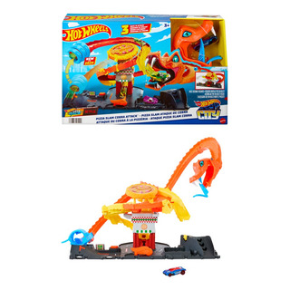 Hot Wheels, Pista De Juguete, Ataque De Cobra Vs PizzerĂa, E Hot Wheels, Pista De Juguete, Ataque De Cobra Vs PizzerĂa, E