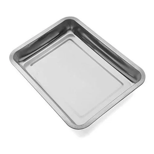 Bandeja Acero Inoxidable Ideal Para Horno 45×35 X4.5 Cm 