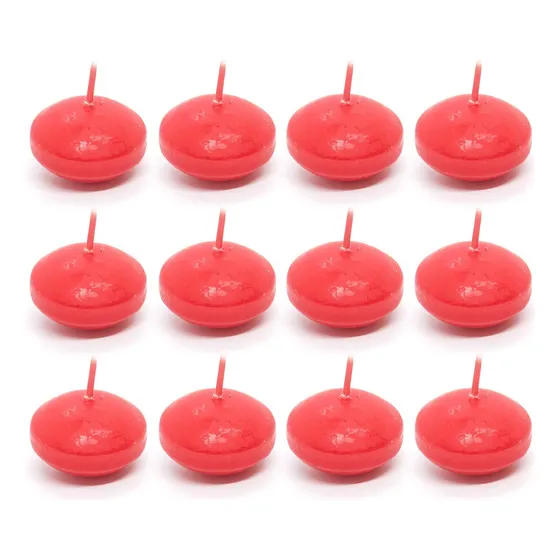 Velas flotantes en forma de copa para decoración de boda, San Valentín, color rojo