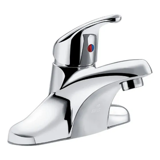 Monomando Para Lavabo Moen Cornerstone Mod Ca40717 Cromado Color Plateado