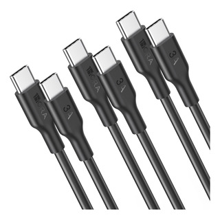 Cable Tipo C 1m 3a (paquete 3pzs) 1hora Turbo Carga Rapida Cable Tipo C 1m 3a (paquete 3pzs) 1hora Turbo Carga Rapida