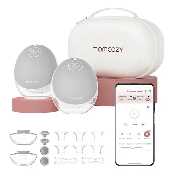 Extractor De Leche Manos Libres Momcozy Flow M9 Con App | Cuotas sin interés
