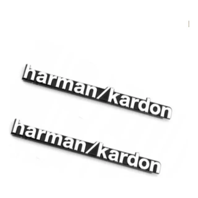 4 Emblema Harman Kardon Aluminio Falante Caixa Som Veiculo
