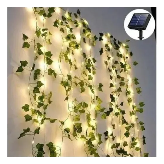 Cortina De Hojas Luz Calida Guirnalda Navidad Boda 2mt