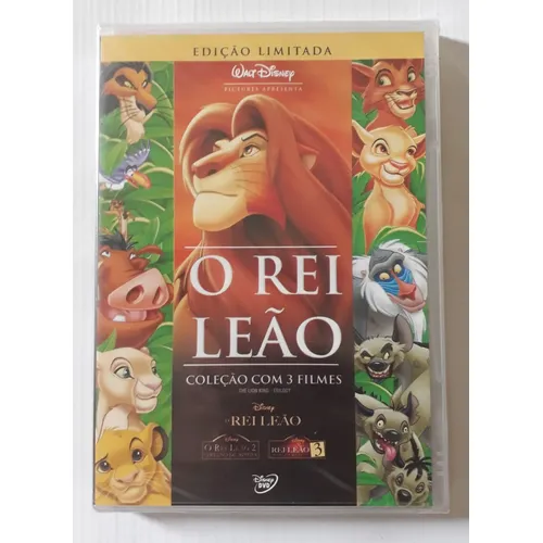 Dvd O Rei Leão 1 2 3 - Trilogia Coleção Disney - Lacrado