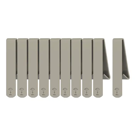 10 Ganchos Tensocable Grises Para Tensocables De Ventana