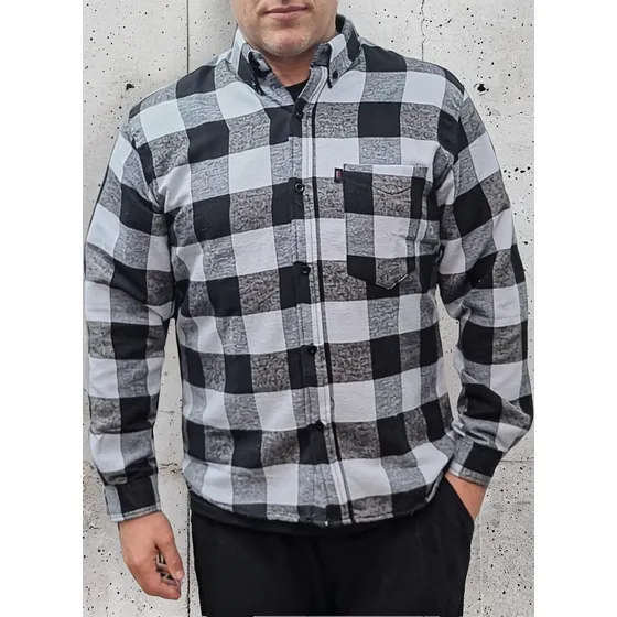 Camisa Grande De Hombre Leñadora Frizada Abrigo Villela Pilu