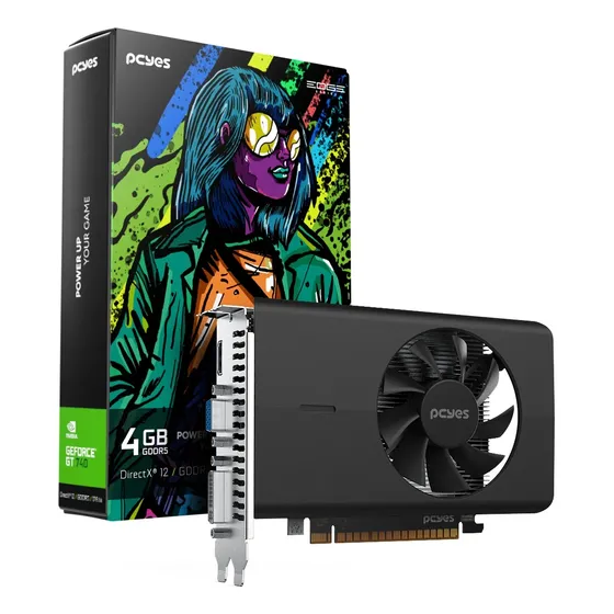 Placa De Vídeo Pcyes Nvidia Geforce Gt740 128bit Preto