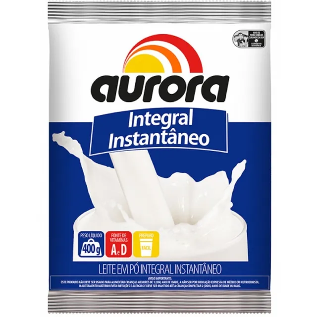 Leite Pó Instantâneo Integral 400g Aurora