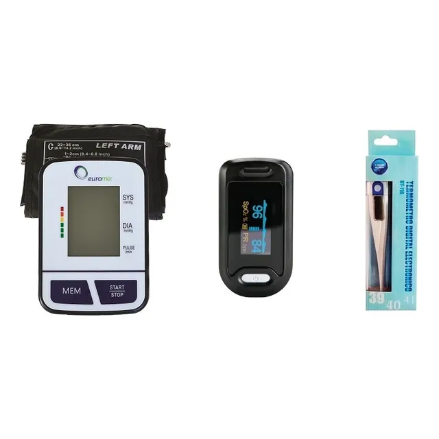 Kit Tensiómetro Digital Brazo, Oxímetro Y Termómetro Digital