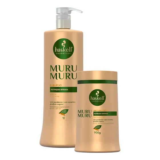 Kit Haskell Murumuru Shampoo 1l + Máscara 900g Profissional