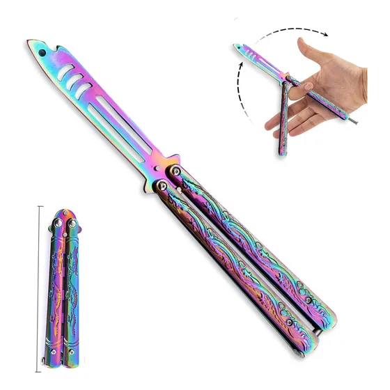 Canivete Faca Butterfly Treino Fade Facas Taticas Aço Inox