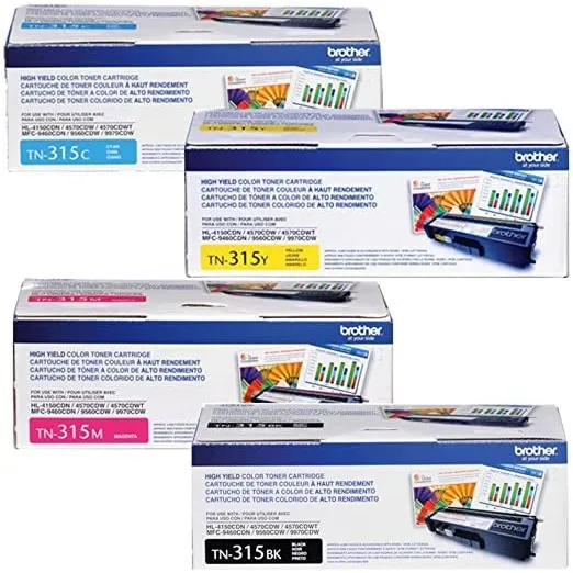 Brother Tn-315bk, Tn-315c, Tn-315m De, Tn-315y (oem) Genuino
