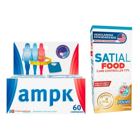 Combo P/ Adelgazar Ampk 60 Comp + Satial Food - Sabor No Aplica