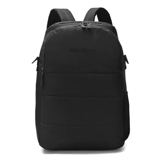 Mochila Matera Portanotebook Wanderlust Urban Moda Ejecutiva Color Negro Diseño De La Tela Liso