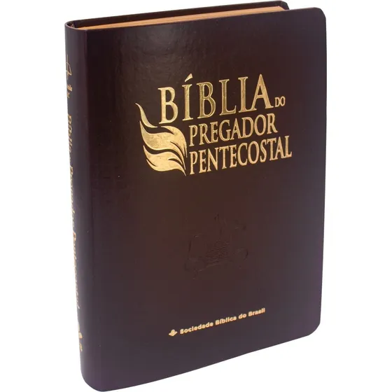 Bíblia Do Pregador Pentecostal Média | Ara Com Índice | Capa Luxo Vinho