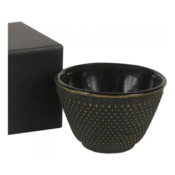 Taza Cuenco De Hierro Chino Para Té Negro/dorado