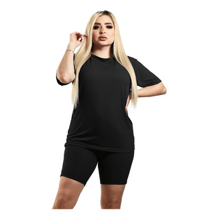 Conjunto Byker Oversize Negro Para Mujer Holgado Y Fresco Conjunto Byker Oversize Negro Para Mujer Holgado Y Fresco