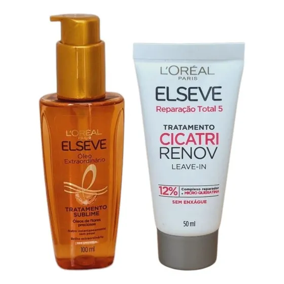 Kit Elseve Óleo Extraordinário E Leave In Cicatrirenov