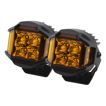 Par Faros Led Premium 4 Pulgadas Blanco Ambar Side Shooter Par Faros Led Premium 4 Pulgadas Blanco Ambar Side Shooter