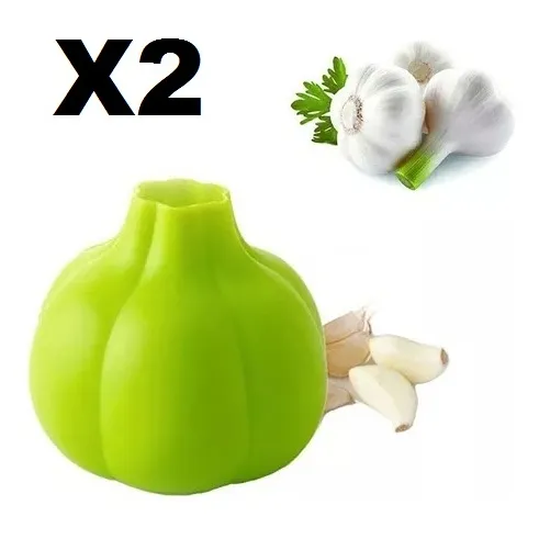 Pelador Ajos 2 Pzs Silicon Manual Cascara Cocina Comida Ajo