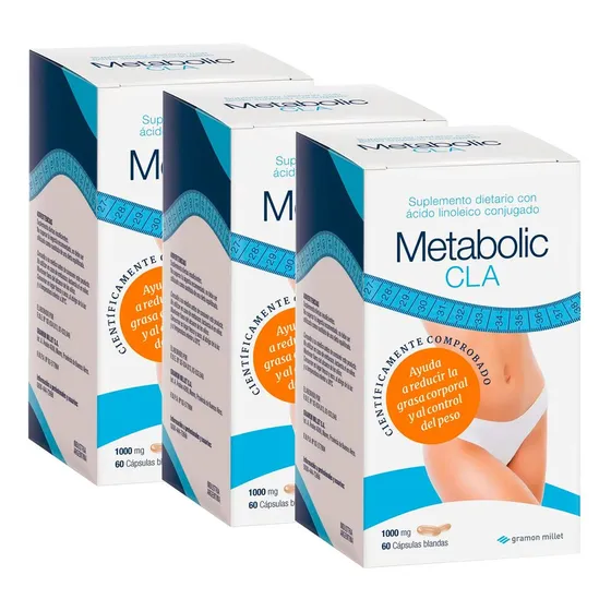 Pack Metabolic Cla Adelgazante Quema Grasas 180 Cápsulas