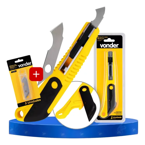 Estilete Riscador Acrílico Profissional Cortador +7 Laminas