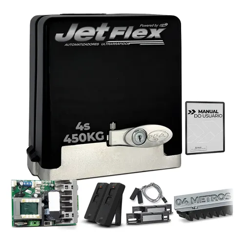 Kit Motor Portão Eletrônico Ppa Dz Stark 450 1/4 Jetflex