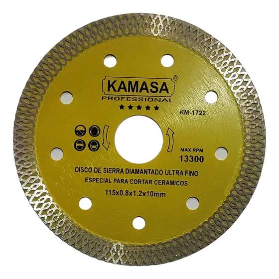 Disco De Sierra Diamantado Ultra Fino Para Cerámica - Mármol Color Amarillo