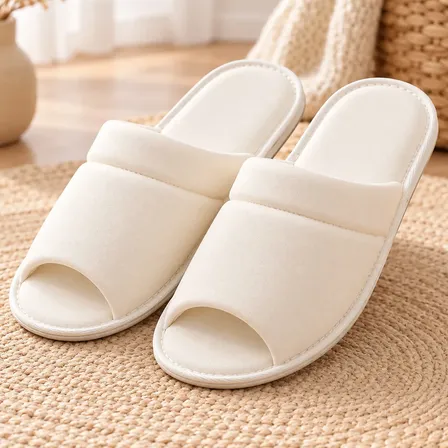 Pantufa Feminina Aberta Confortável Chinelo De Quarto Adulto