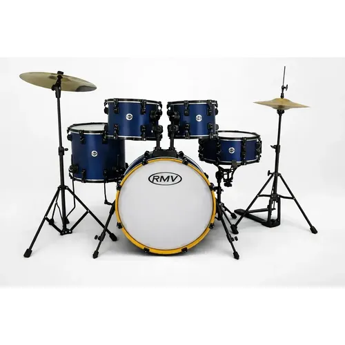 Bateria Acústica Voik BAM22-GD Cor Gold Brilhante Bumbo 22
