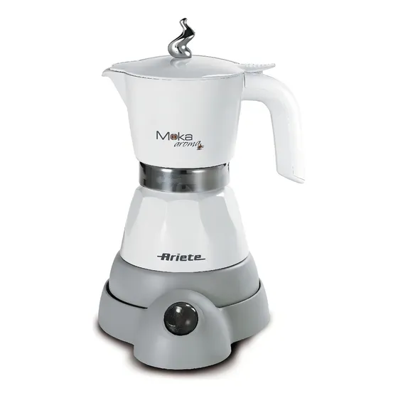 Cafetera Ariete Moka Aroma Electric 1358 semi automática blanca italiana 220V