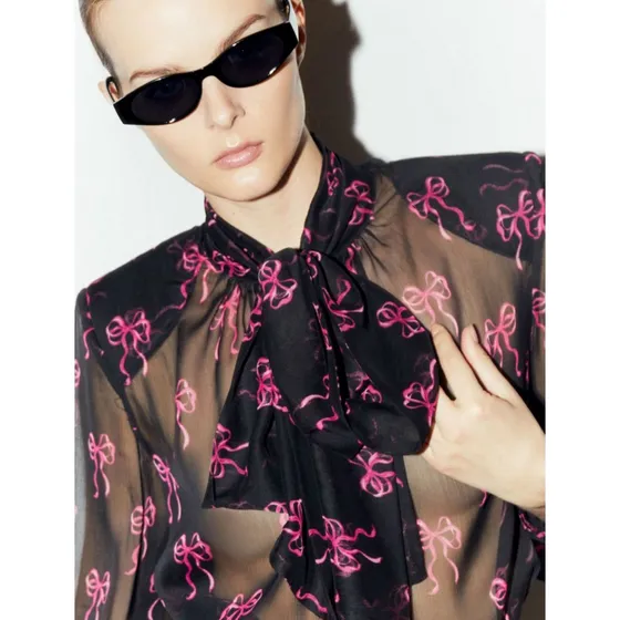 Blusa Estampado Lazos Sfera Talla S