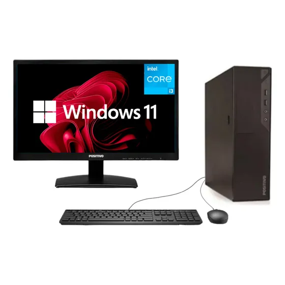 Desktop Positivo Core I3 8ª 4gb Ram 480gb Ssd + Monitor