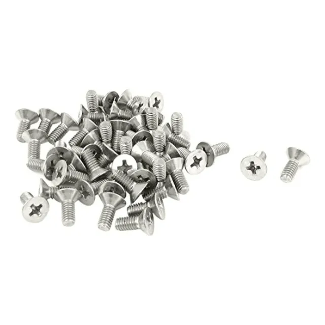 Uxcell A15101300ux0201 Tornillos De Cabeza Plana Phillips