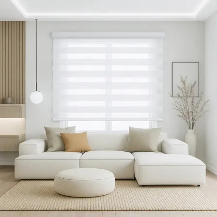 Persiana Rolô Double Vision Zebra 160larg X 160alt Sunny Cor Branca