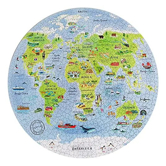 Tablas De Conversación 1000 Piece World Map Puzzle Cswta