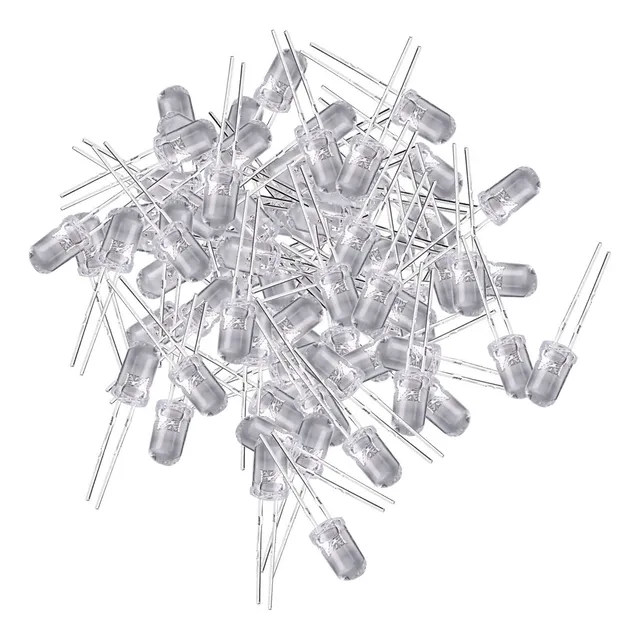200 Luces Led De Diodo Blanco Cálido De 5 Mm, 3 V, 20 Ma, Lá