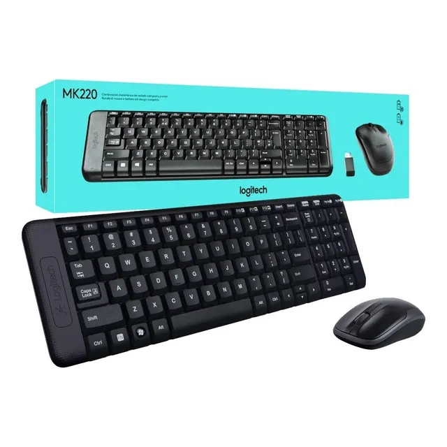 Combo Kit Teclado Y Mouse Inalambrico Logitech Mk220