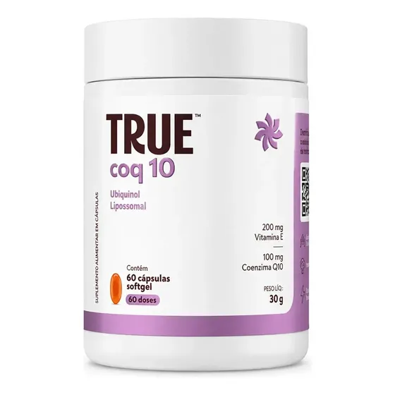 Coenzima Q10 True Source Vitaminas e Minerais True Coq10 Ubiquinol Lipossomal em cápsula Sem sabor de 60 un