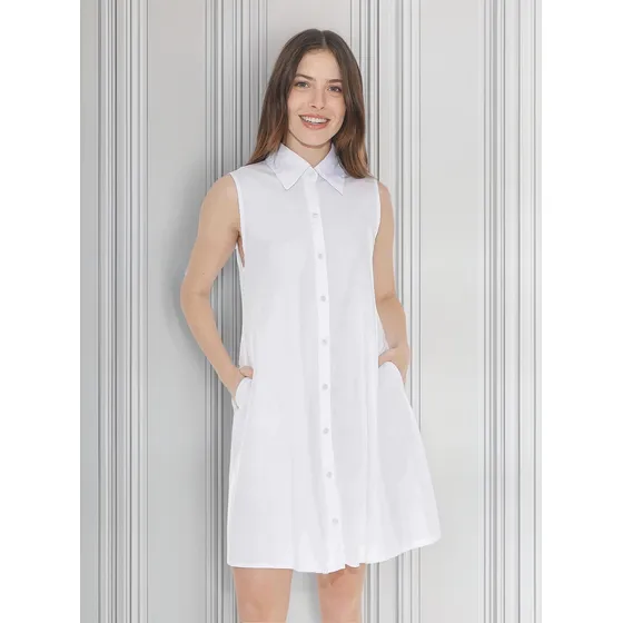 Vestido Camisa Corto Camisero Ideal Embarazada Corto Botones
