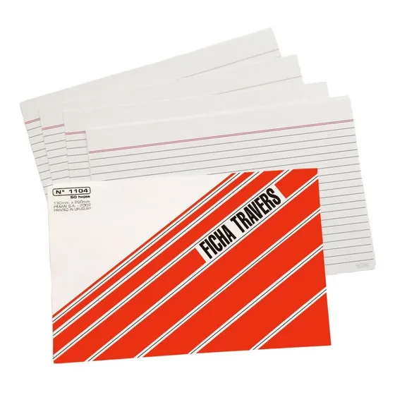 Ficha Travers Grande N° 1104 - 13 X 20mm 50 Hojas