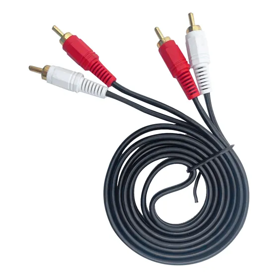 Cable De Audio 2 Rca Punta Dorado 1.5mts Alta Calidad X2