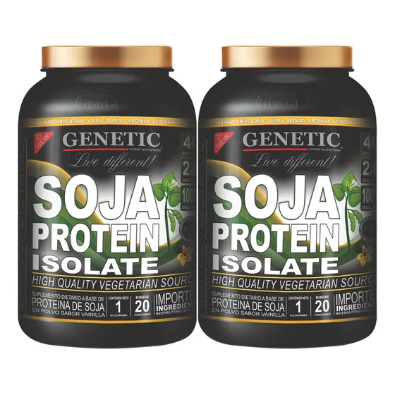 Desarrollo Muscular Vegano 2k Proteína Aislada Soja Genetic Sabor Vainilla