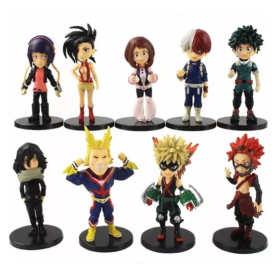 Bonecos My Hero Academia Coleçao Deku Bakugou All Might 8 Cm