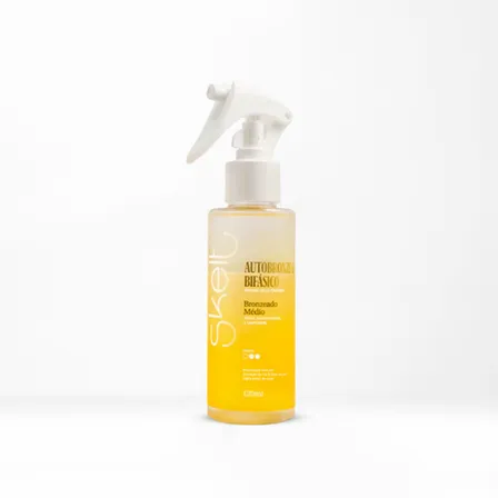 Skelt Autobronzeador Bifásico 120ml | Bronze Natural De 7 A 12 Dias, Intensidade Média, Com Fragrância Grand Bahama E Aplicação Fácil | Uso Após Banho