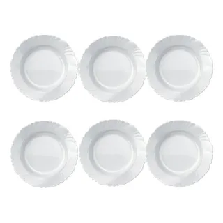 Jogo De Prato Fundo Petala Nadir Figueiredo Kit 6 Unidades Cor Branco Jogo De Prato Fundo Petala Nadir Figueiredo Kit 6 Unidades Cor Branco