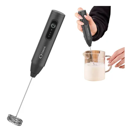 Mini Mixer Portátil Espumador De Leite Café Usb Recarregável Preto 127/220v